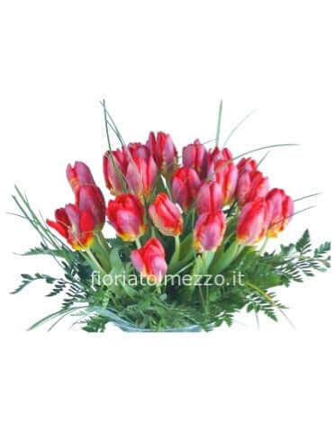 Bouquet di tulipani rosa a partire da