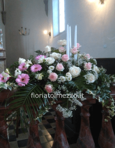 Composizione tinte del rosa