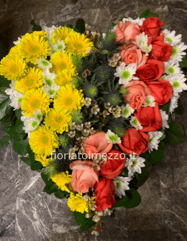 Cuore giallo arancio